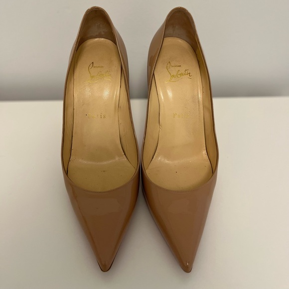Christian Louboutin Décolleté 554 Nude Pumps - Picture 1 of 4